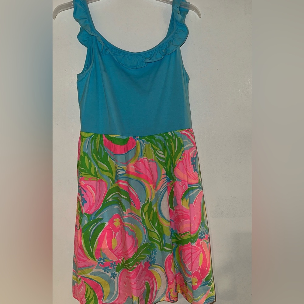 Lilly Pulitzer Blue and Pink Kids Dress